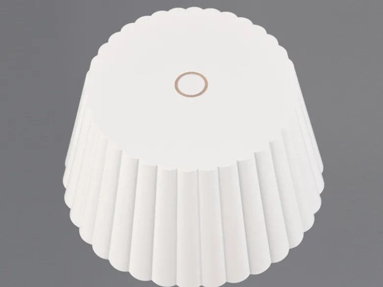 SET: Kleine Akku Stehlampe 123cm & Tischlampe 39cm für Outdoor kabellos Weiß