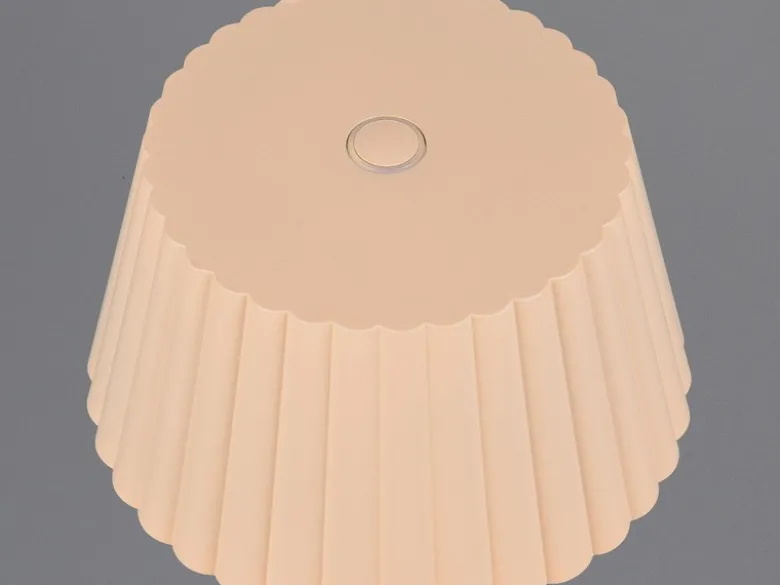 SET: Kleine Akku Stehlampe 123cm & Tischlampe 39cm für Outdoor kabellos Beige