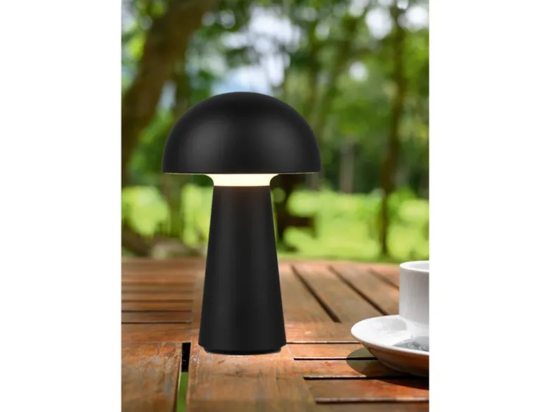 SET Outdoor Akku LED Tischleuchten Touch Dimmer, Schwarz Höhe 21cm
