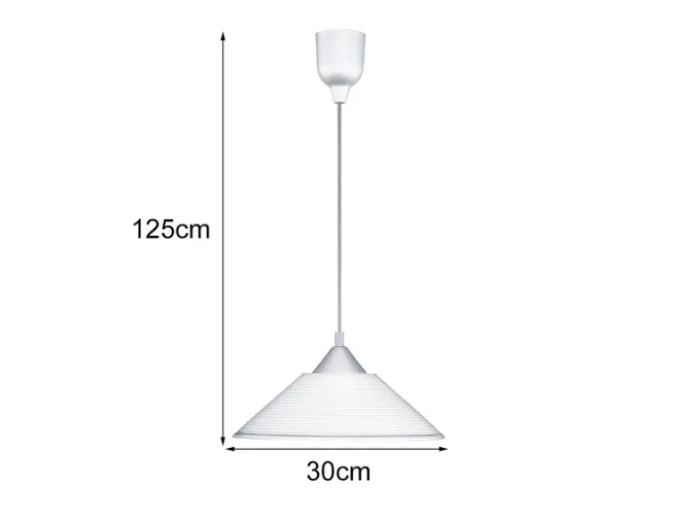 Skandinavische LED Pendelleuchte mit Glas Lampenschirm, Ø 30cm
