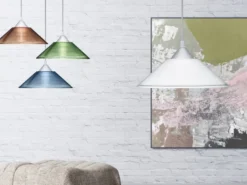 Skandinavische LED Pendelleuchte mit Glas Lampenschirm, Ø 30cm