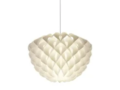 Skandinavische LED Pendelleuchte 1-flammig Lampenschirm Weiß, Ø 40cm
