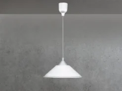 Skandinavische Pendelleuchte DIEGO mit Glas Lampenschirm, Ø 30cm