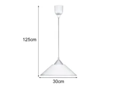 Skandinavische Pendelleuchte DIEGO mit Glas Lampenschirm, Ø 30cm