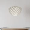 Skandinavische Pendelleuchte TILIA 1-flammig, Lampenschirm Weiß, Ø 40cm