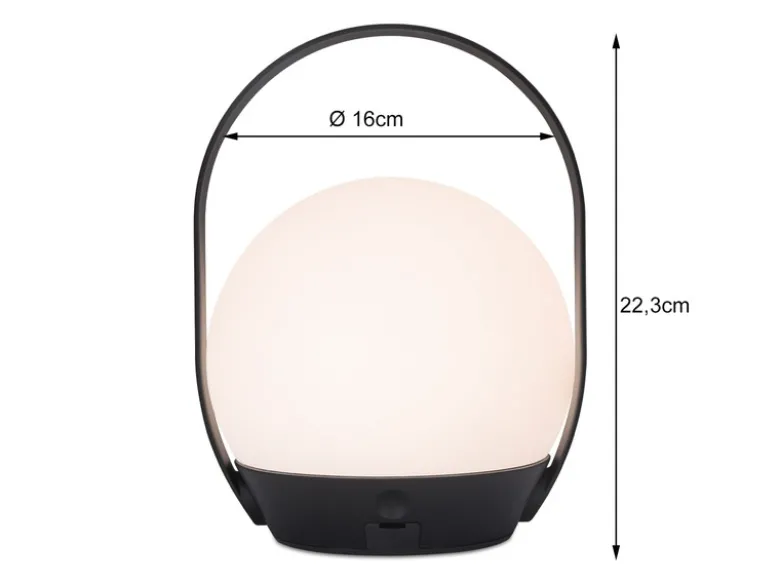 Smarte AKKU LED Außentischleuchte CARDI - USB, RGB & Weißtöne Höhe 22cm