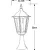 Sockelleuchte aus Aluminium Schwarz, antike E27 Gartenlaterne, Höhe 55cm