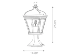 Sockelleuchte BAYVIEW Gartenlaterne im Landhausstil, Höhe 39,5cm