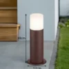 Sockelleuchte HOOSIC aus Aluminium in Rostoptik E27, Höhe 30cm