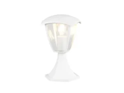 Sockelleuchte VENTA aus Aluminium im Landhausstil Weiß, Höhe 30cm