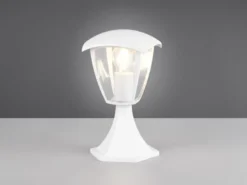 Sockelleuchte VENTA aus Aluminium im Landhausstil Weiß, Höhe 30cm