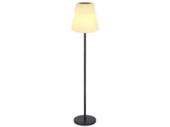 Solar & Akku Stehlampe mit Fernbedienung, auch per USB ladbar, Höhe 150cm