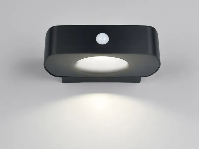 Solar Außenwandleuchte BILBAO auch per USB aufladbar mit Bewegungsmelder B: 21cm