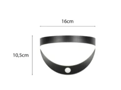 Solar Außenwandleuchte COBRE auch per USB aufladbar mit Bewegungsmelder, B: 16cm