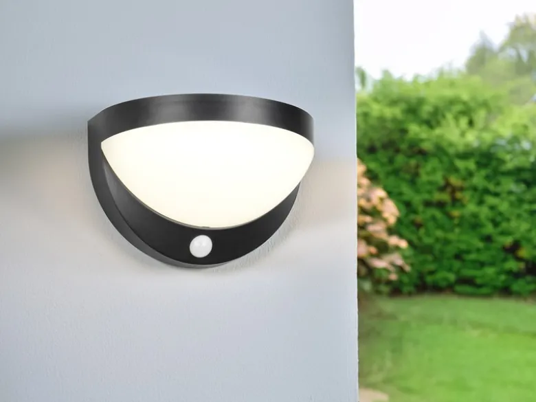 Solar Außenwandleuchte COBRE auch per USB aufladbar mit Bewegungsmelder, B: 16cm