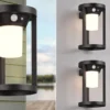 Solar Außenwandleuchte 2er SET mit Bewegungsmelder & Dauerlicht, Höhe 20cm