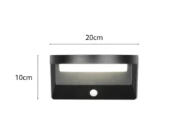 Solar Außenwandleuchte MORO auch per USB aufladbar mit Bewegungsmelder, B: 20cm