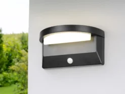 Solar Außenwandleuchte MORO auch per USB aufladbar mit Bewegungsmelder, B: 20cm