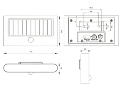 Solar Außenwandleuchte RAMOS auch per USB aufladbar mit Bewegungsmelder, B: 18cm