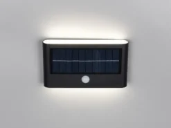 Solar Außenwandleuchte RAMOS auch per USB aufladbar mit Bewegungsmelder, B: 18cm