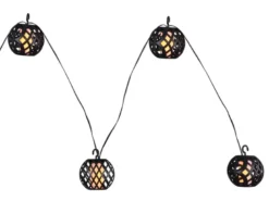 Solarbetriebene LED Outdoor Lichterkette mit 8 Kugeln, Länge 4,1 Meter