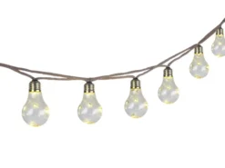 Solarbetriebene LED Outdoor Lichterkette mit 10 Glühbirnen, Länge 5,7 Meter