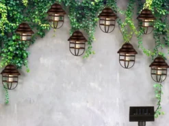 Solarbetriebene LED Outdoor Lichterkette mit 8 Laternen, Länge 4,3 Meter