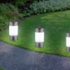 Solar Edelstahl Wegeleuchten im 3er SET - LED Außenbeleuchtung