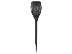 Solarfackeln 2er Set mit Flammeneffekt, Schwarz, Höhe 50cm