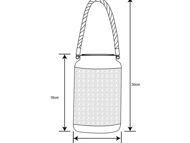 Solarlaternen 2er SET Metall Rattanoptik, hängend oder stehend, Höhe 30cm