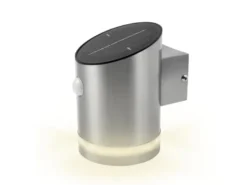 Solar LED Außenleuchten 2er SET, IP44 Bewegungsmelder, Edelstahl, Downlight