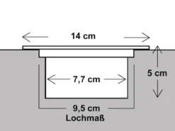 Solar LED Bodeneinbaustrahler CARLO für Außen, Edelstahl rund Ø14cm IP67