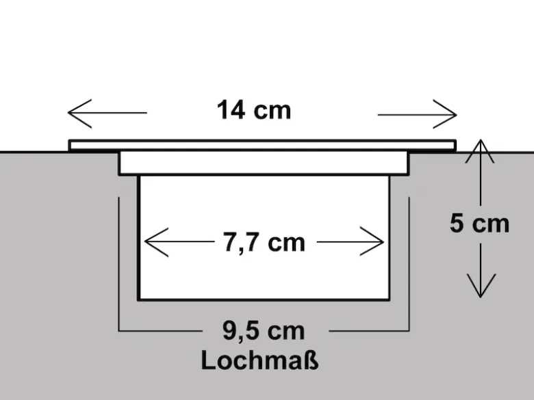 Solar LED Bodeneinbaustrahler CARLO für Außen, Edelstahl rund Ø14cm IP67