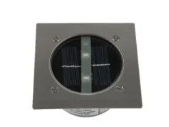Solar LED Bodeneinbaustrahler 6er SET für Außen, Edelstahl 4-eckig 10x10cm, IP67