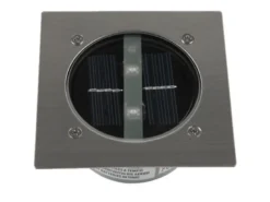 Solar LED Bodeneinbaustrahler CARLO für Außen, Edelstahl eckig 10x10cm, IP67