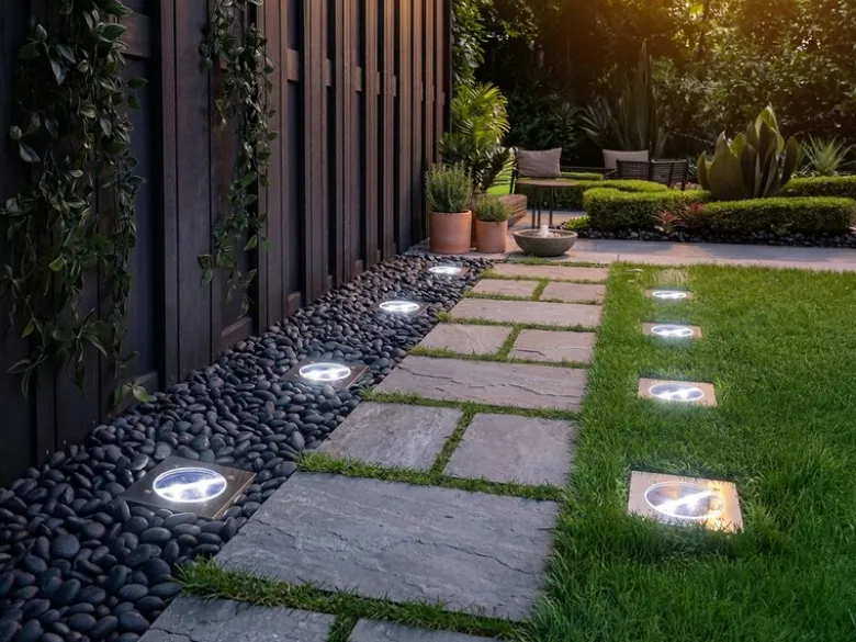 Solar LED Bodeneinbaustrahler 8er SET für Außen, Edelstahl 4-eckig 10x10cm, IP67