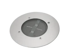 Solar LED Bodeneinbaustrahler 8er SET für Außen, Edelstahl rund Ø14cm IP67