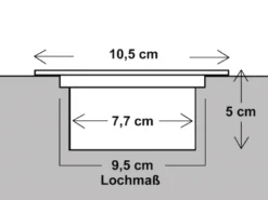 Solar LED Bodeneinbaustrahler 2er SET für Außen, Edelstahl 4-eckig 10x10cm, IP67