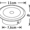 Solar LED-Bodenspot, Edelstahl, Ø 11cm, je Spot bis 100kg belastbar