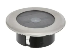 Solar LED-Bodenspot, Edelstahl, Ø 11cm, je Spot bis 100kg belastbar