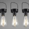 Solar LED Hängeleuchte 6er SET zum Aufhängen Schwarz Ø7cm Höhe 23cm