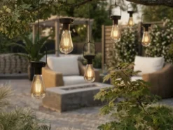 Solar LED Hängeleuchte 6er SET zum Aufhängen Schwarz Ø7cm Höhe 23cm