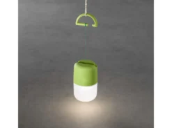 Solar LED Leuchte ASSISI mit 3-Stufen Dimmer & USB-Kabel, IP44, Grün