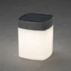 Solar LED Leuchte mit 3-Stufen Dimmer ASSISI, Höhe 14,5cm, IP44, Grau