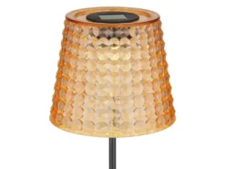 Solarleuchten Set: 2er Sets Tischleuchten & Erdspießleuchten Bernsteinfarbig