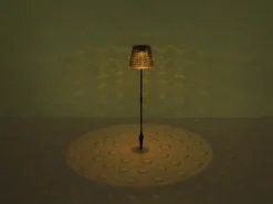 Solarleuchten Set: 2er Sets Tischleuchten & Erdspießleuchten Bernsteinfarbig