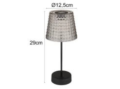 Solarleuchten Set: 2er Sets Tischleuchten & Erdspießleuchten Rauchfarbig