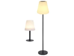 Solarleuchten SET: Stehleuchte höhenverstellbar bis 150 cm & Tischleuchte 25 cm