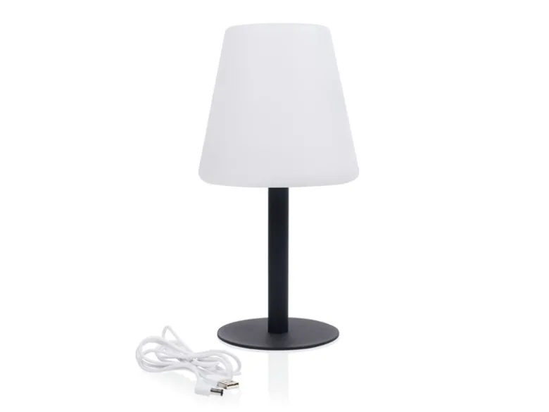 Solar Tischleuchte Outdoor, per USB & Solar aufladbar, Höhe 25cm