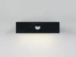 Solar Wandleuchte ELVAS außen mit Bewegungsmelder für Balkon, wetterfest, B 14cm